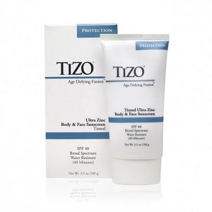 tube of TiZO tinted sunscreen with box